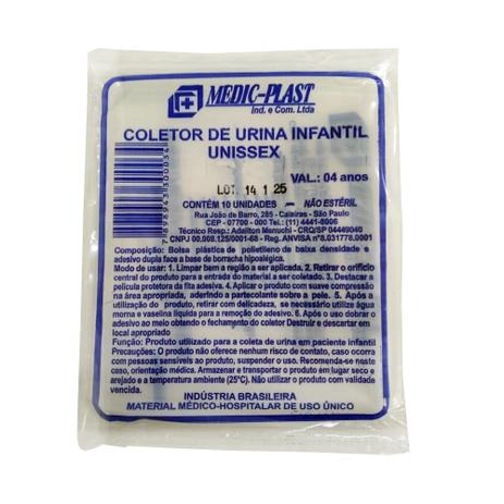 Coletor Infantil Unissex pacote c/ 10